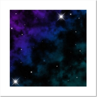 Dark Galaxy Pattern Posters and Art